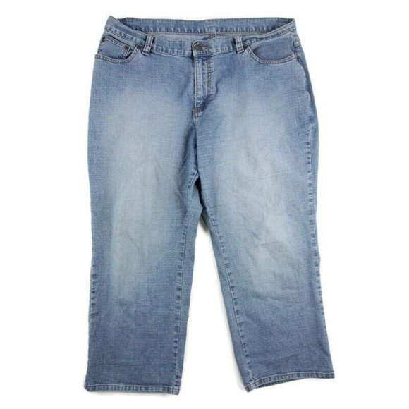 Riveted by Lee Women's Capri Jeans Light Wash Straight High Rise Size 16M - Picture 1 of 10